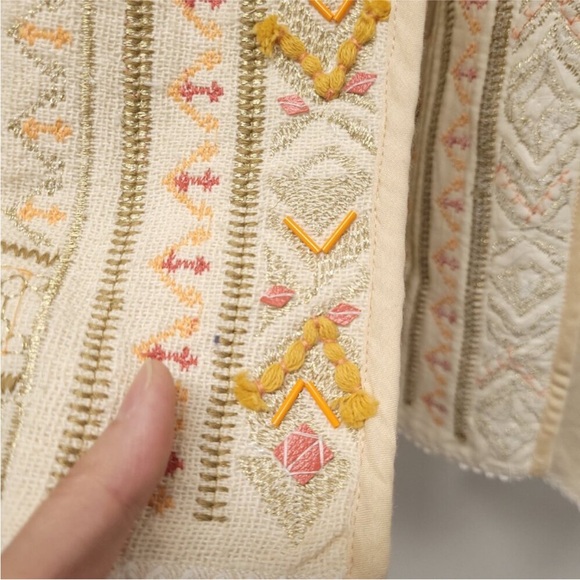 Anthropologie Blank London Paloma Embroidered Kimono Jacket OS Multicolor - Picture 8 of 14